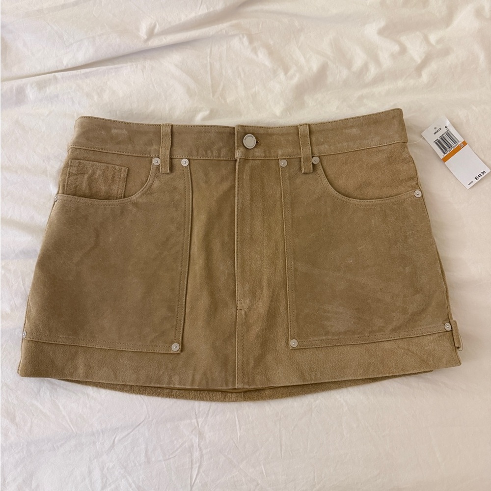 Blank NYC Tan Suede Mini Skirt - Size 29